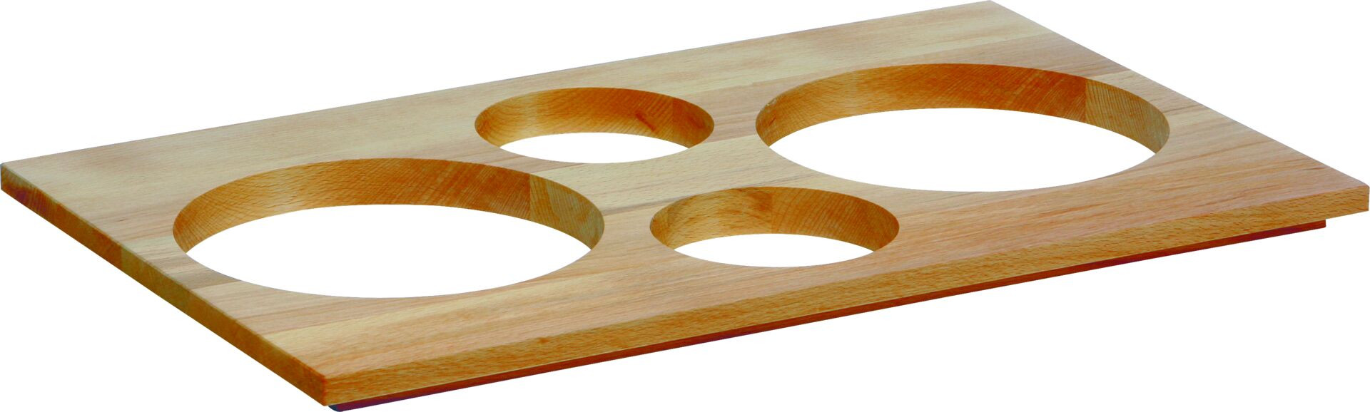 Aufsatz 1/1 GN Buche hell 4-Loch